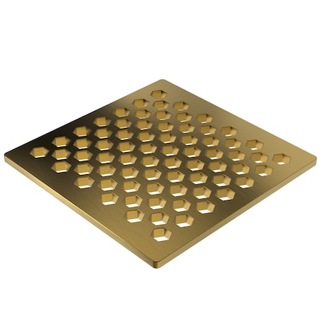Newport Brass 4" Square Shower Drain in Satin Gold (Pvd) 233-407-24S